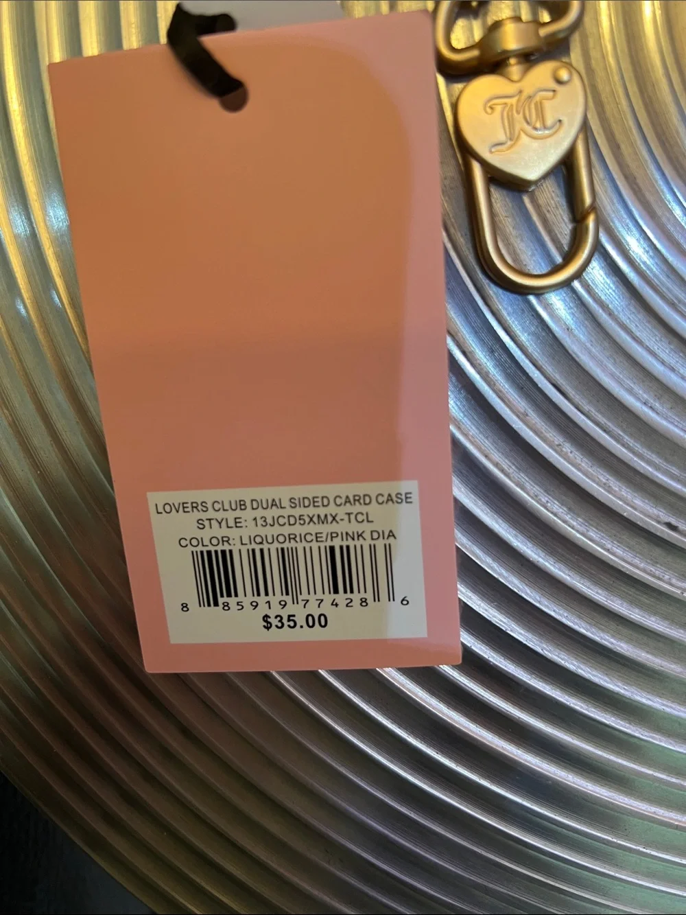 JUICY COUTURE LOVERS CLUB DUAL SIDED cARD CASE